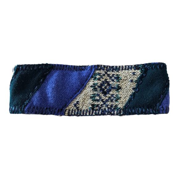 Northland Woolens Accessories - NORTHLAND WOOLEN INC Women's Boho Patchwork Headband Wool with Fleece Lining